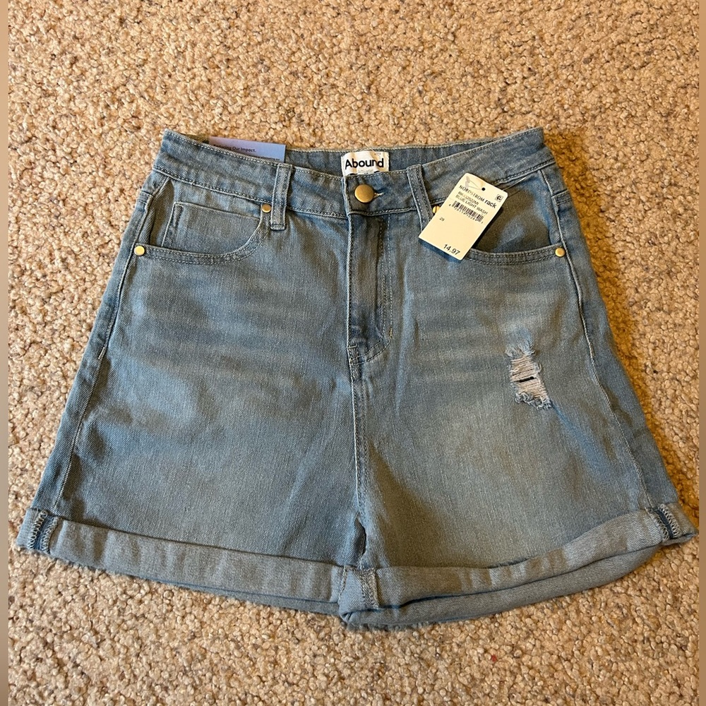 High Rise Denim Shorts